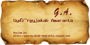 Györgyjakab Amaranta névjegykártya